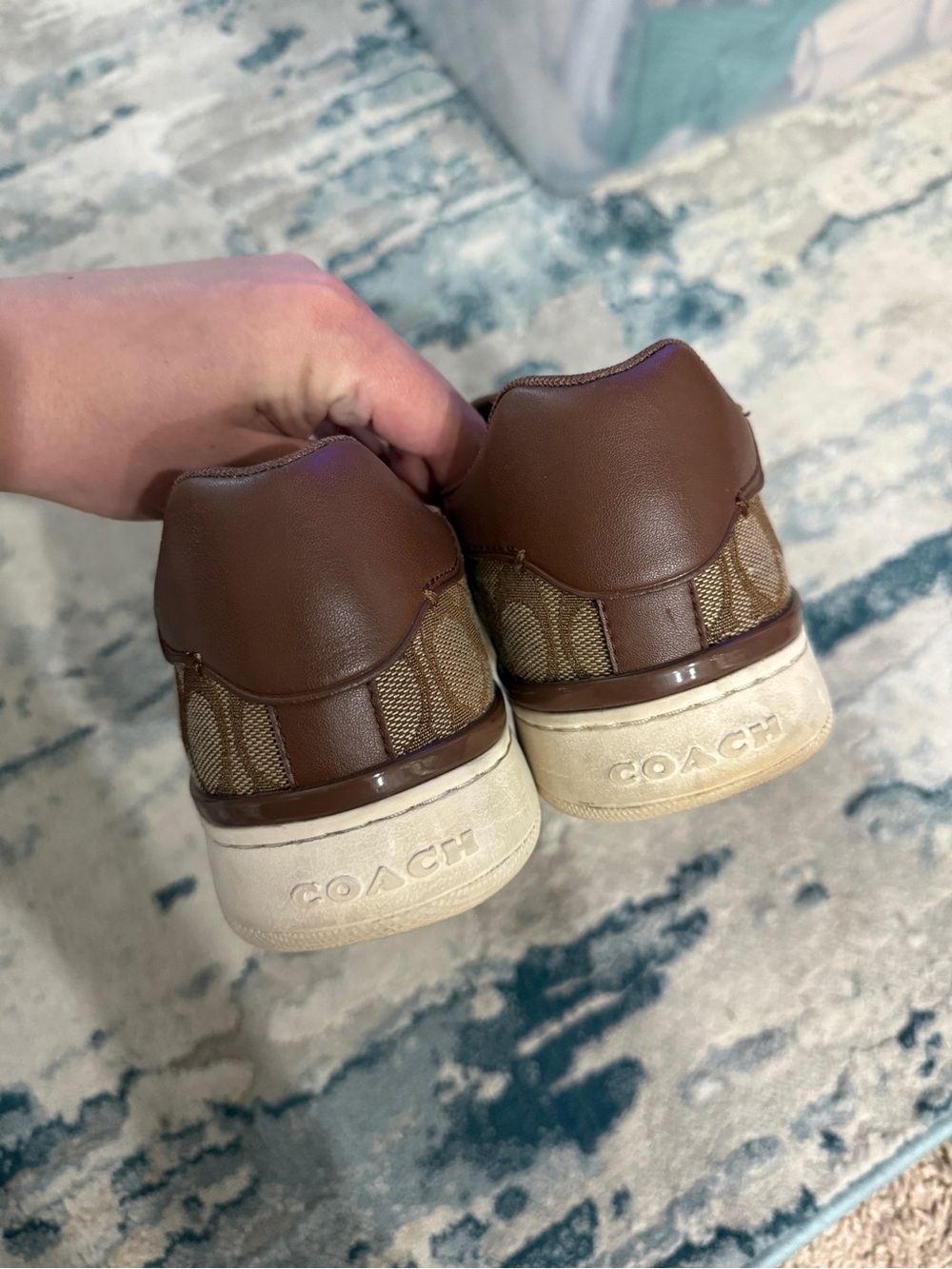Coach Tan Signature Canvas Slip-On Sneakers - Picture 4 of 5